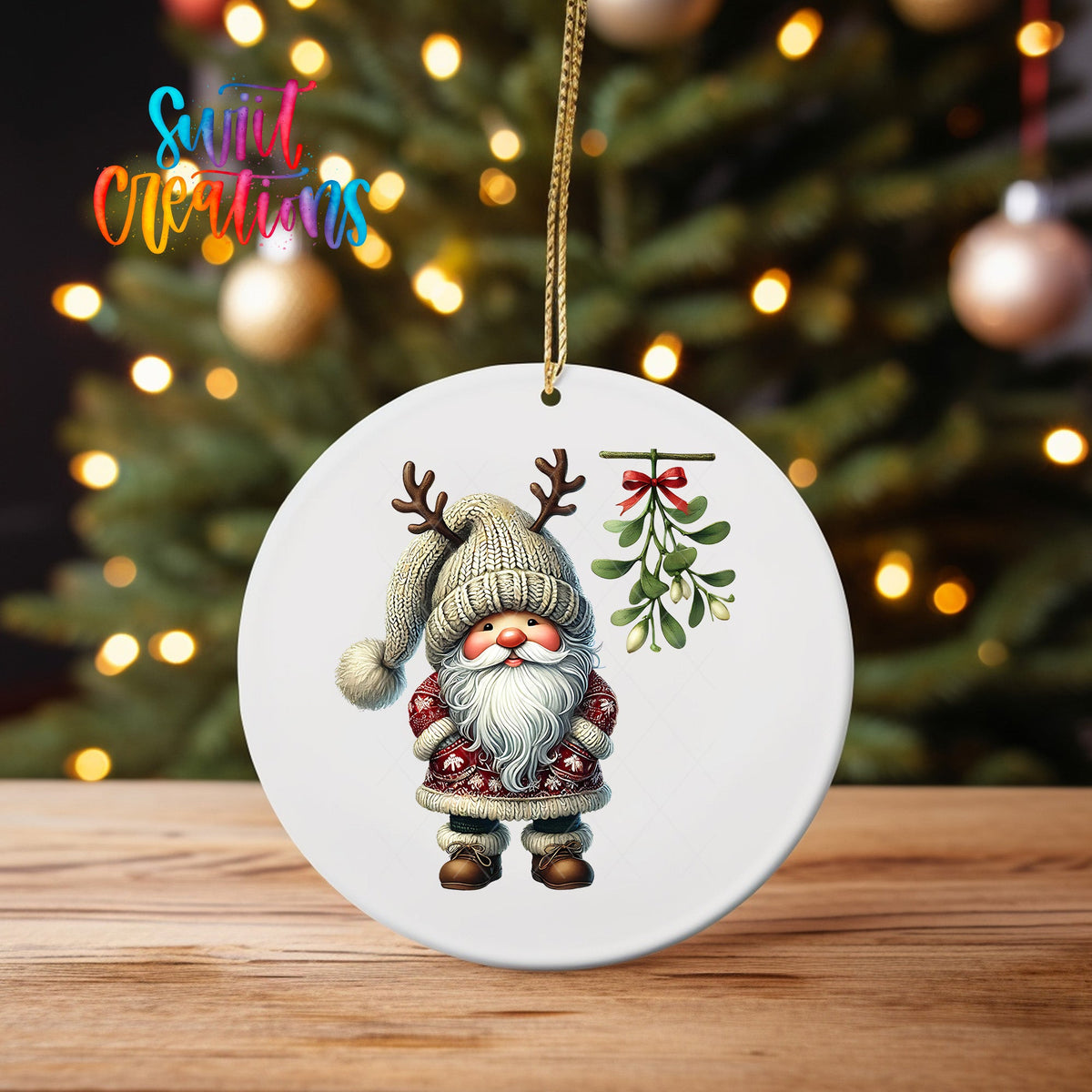 Santa Christmas UV DTF Ornament Transfer | O-1157 - Swiit Creations