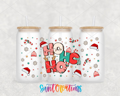 Santa Hats and Candy Canes Christmas UV DTF Transfer Tumbler Wrap | DTF098 - Swiit Creations