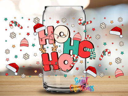 Santa Hats and Candy Canes Christmas UV DTF Transfer Tumbler Wrap | DTF098 - Swiit Creations