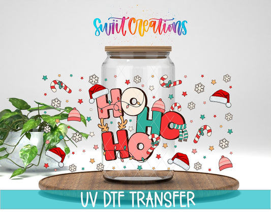 Santa Hats and Candy Canes Christmas UV DTF Transfer Tumbler Wrap | DTF098 - Swiit Creations