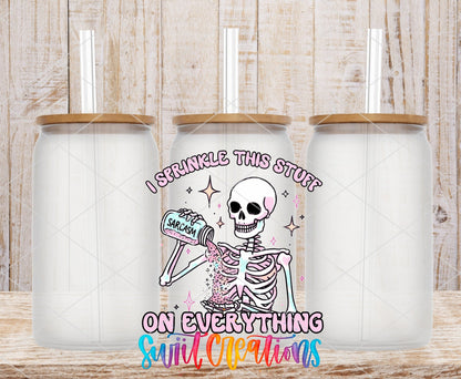 Sarcasm Skeleton UV DTF Decal | Funny Pastel Skeleton Cup Wrap | UV845 - Swiit Creations