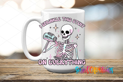 Sarcasm Skeleton UV DTF Decal | Funny Pastel Skeleton Cup Wrap | UV845 - Swiit Creations