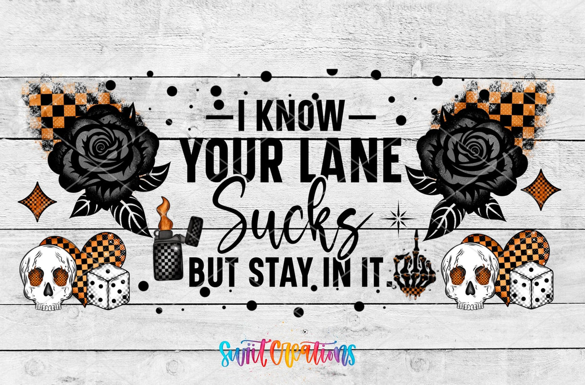 Sarcastic Rose Skull UV DTF Transfer Tumbler Wrap | Gothic Cup Decal | DTF280 - Swiit Creations