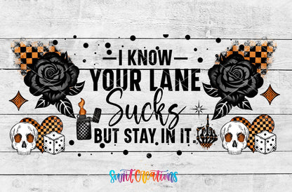 Sarcastic Rose Skull UV DTF Transfer Tumbler Wrap | Gothic Cup Decal | DTF280 - Swiit Creations