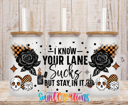 Sarcastic Rose Skull UV DTF Transfer Tumbler Wrap | Gothic Cup Decal | DTF280 - Swiit Creations