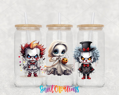 Scary Creature Doll Halloween UV DTF Transfer Tumbler Wrap | DTF144 - Swiit Creations