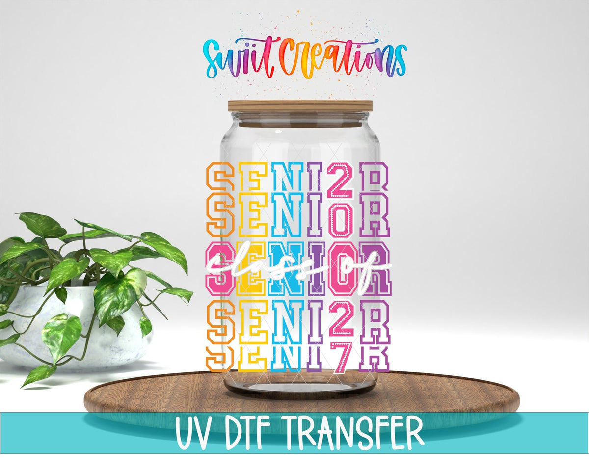 Senior Class of 2027 UV DTF Transfer | Colorful Graduation Drinkware Design | UV2137 - Swiit Creations
