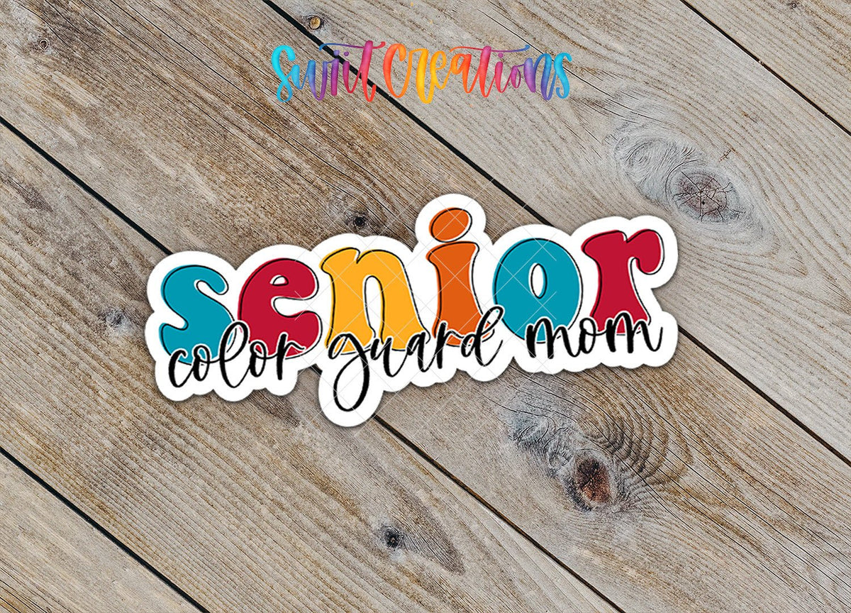 Senior Color Guard Mom Waterproof Vinyl Sticker | SS325 - Swiit Creations