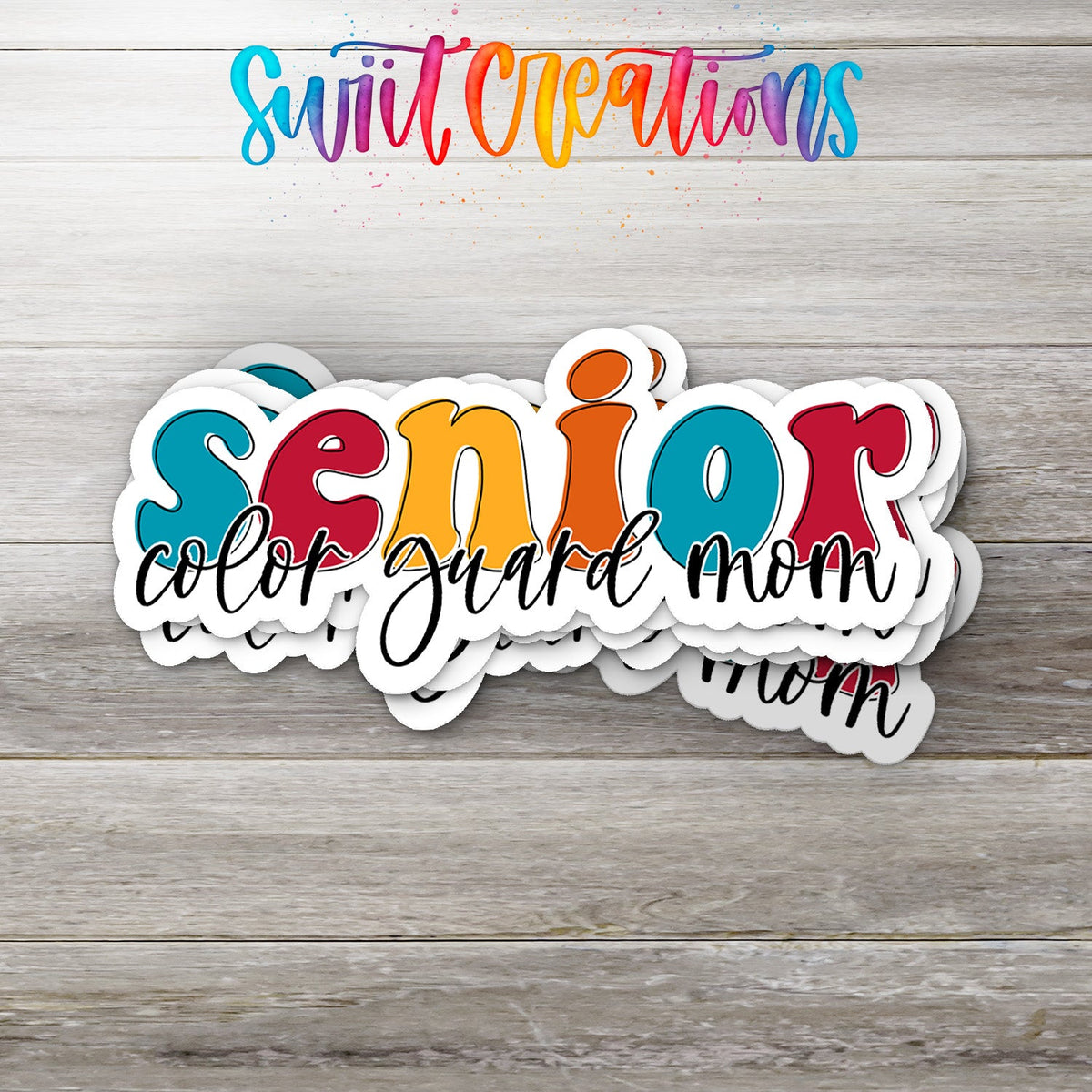 Senior Color Guard Mom Waterproof Vinyl Sticker | SS325 - Swiit Creations