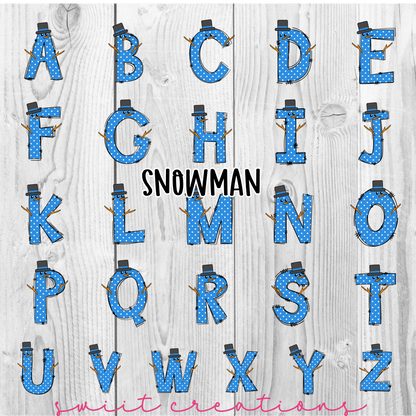 Snowman and Reindeer Personalized Christmas Ornament O022 - Swiit Creations