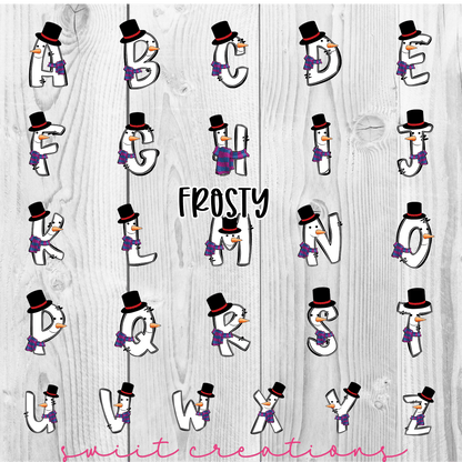 Snowman and Reindeer Personalized Christmas Ornament O022 - Swiit Creations