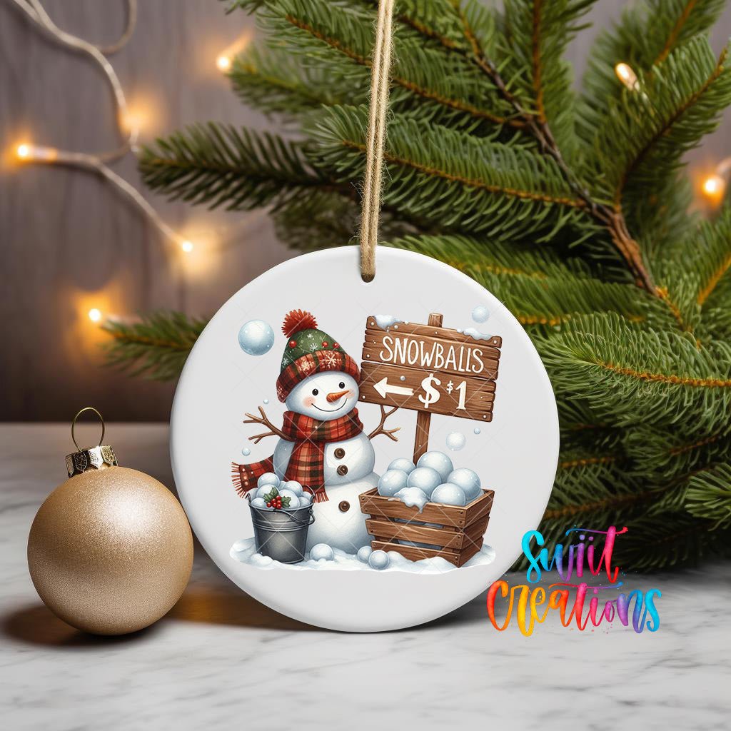 Snowman Christmas UV DTF Ornament Transfer | O-1194 - Swiit Creations