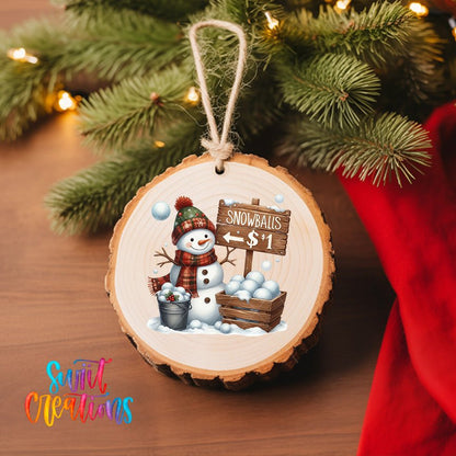 Snowman Christmas UV DTF Ornament Transfer | O-1194 - Swiit Creations