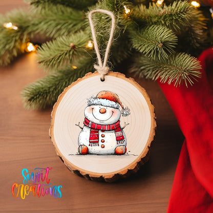 Snowman Christmas UV DTF Ornament Transfer | O-1274 - Swiit Creations