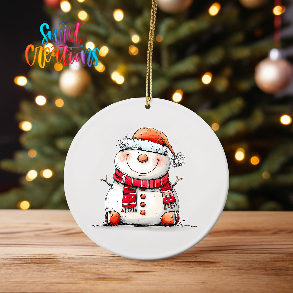 Snowman Christmas UV DTF Ornament Transfer | O-1274 - Swiit Creations