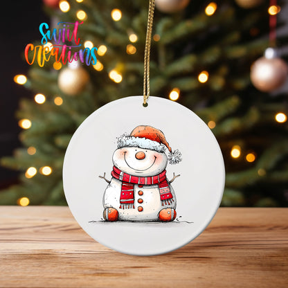 Snowman Christmas UV DTF Ornament Transfer | O-1274 - Swiit Creations