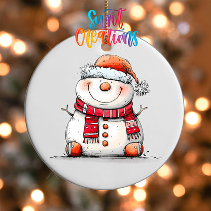 Snowman Christmas UV DTF Ornament Transfer | O-1274 - Swiit Creations