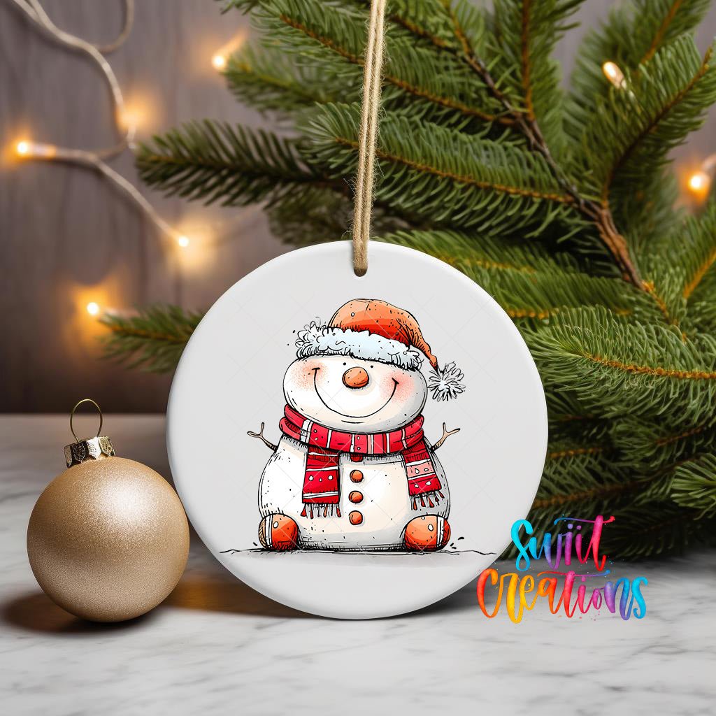 Snowman Christmas UV DTF Ornament Transfer | O-1274 - Swiit Creations