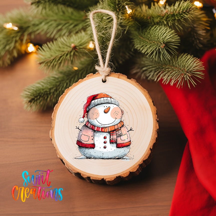 Snowman Christmas UV DTF Ornament Transfer | O-1275 - Swiit Creations