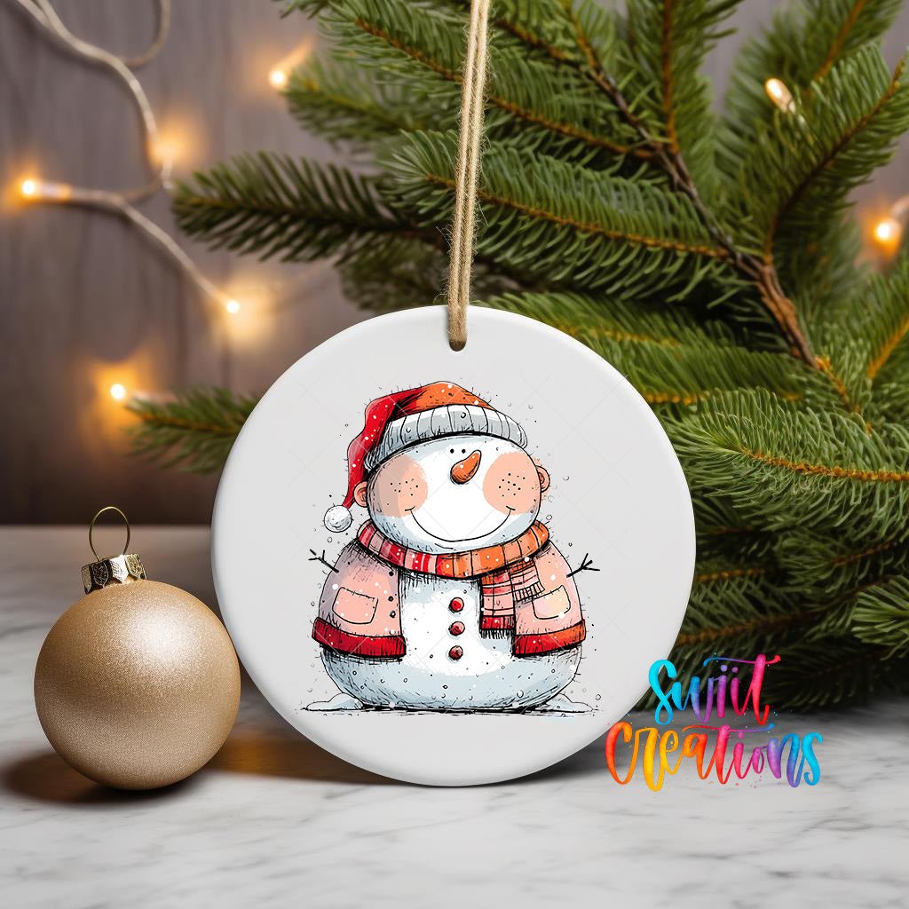 Snowman Christmas UV DTF Ornament Transfer | O-1275 - Swiit Creations
