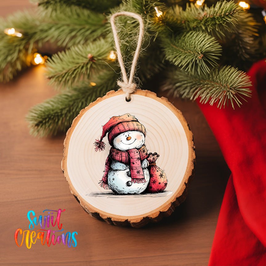 Snowman Christmas UV DTF Ornament Transfer | O-1277 - Swiit Creations