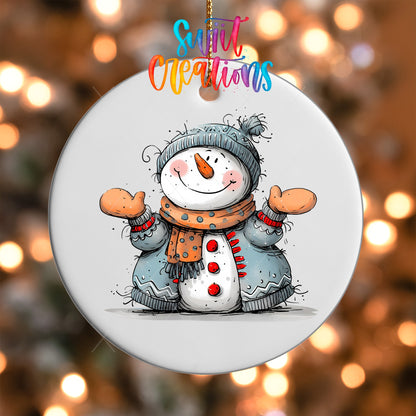Snowman Christmas UV DTF Ornament Transfer | O-1282 - Swiit Creations