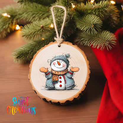 Snowman Christmas UV DTF Ornament Transfer | O-1282 - Swiit Creations