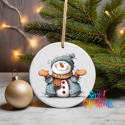 Snowman Christmas UV DTF Ornament Transfer | O-1282 - Swiit Creations
