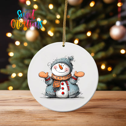 Snowman Christmas UV DTF Ornament Transfer | O-1282 - Swiit Creations