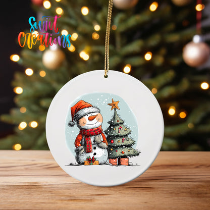 Snowman Christmas UV DTF Ornament Transfer | O-1287 - Swiit Creations