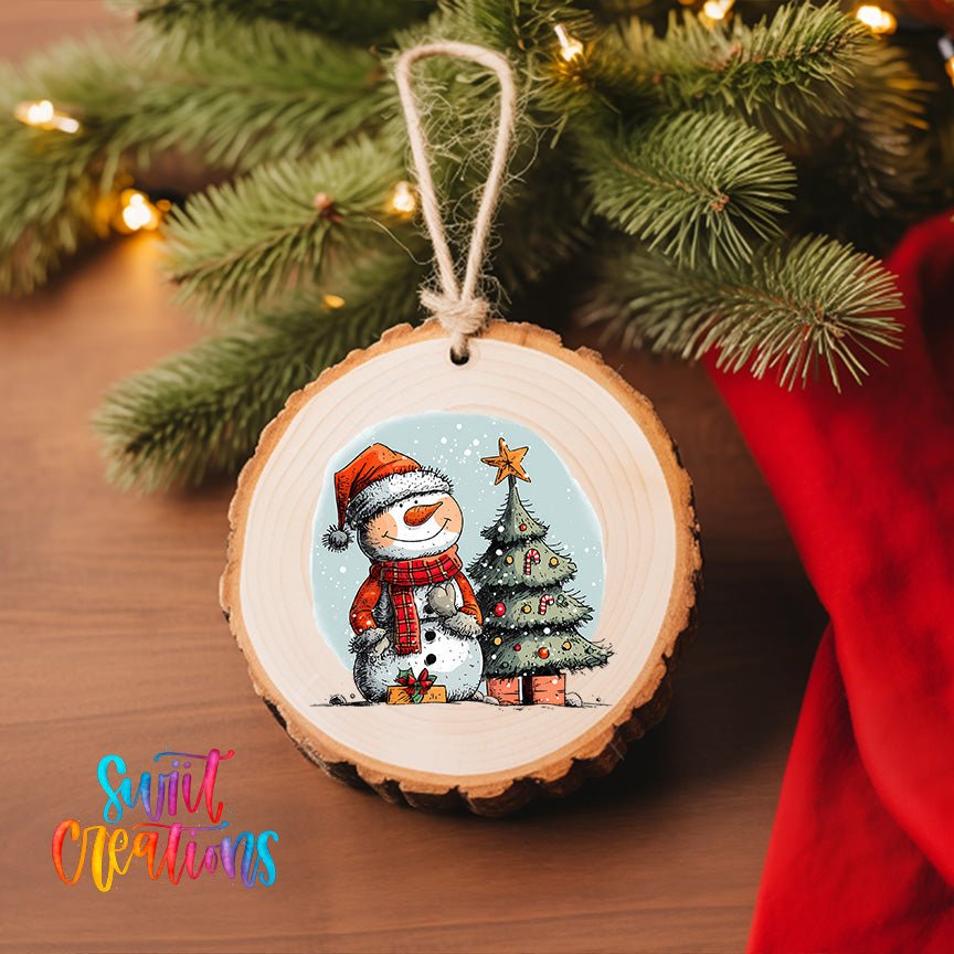 Snowman Christmas UV DTF Ornament Transfer | O-1287 - Swiit Creations
