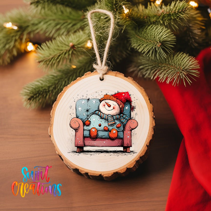 Snowman Christmas UV DTF Ornament Transfer | O-1289 - Swiit Creations
