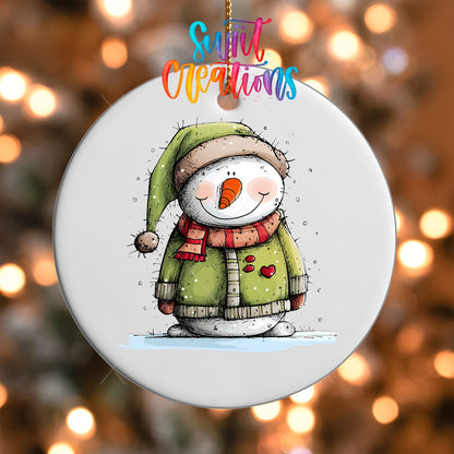Snowman Christmas UV DTF Ornament Transfer | O-1291 - Swiit Creations