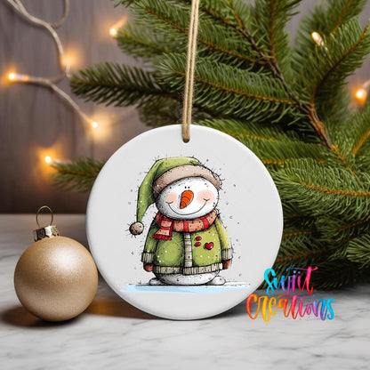 Snowman Christmas UV DTF Ornament Transfer | O-1291 - Swiit Creations