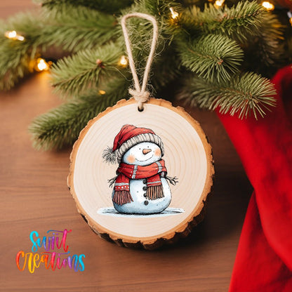 Snowman Christmas UV DTF Ornament Transfer | O-1294 - Swiit Creations