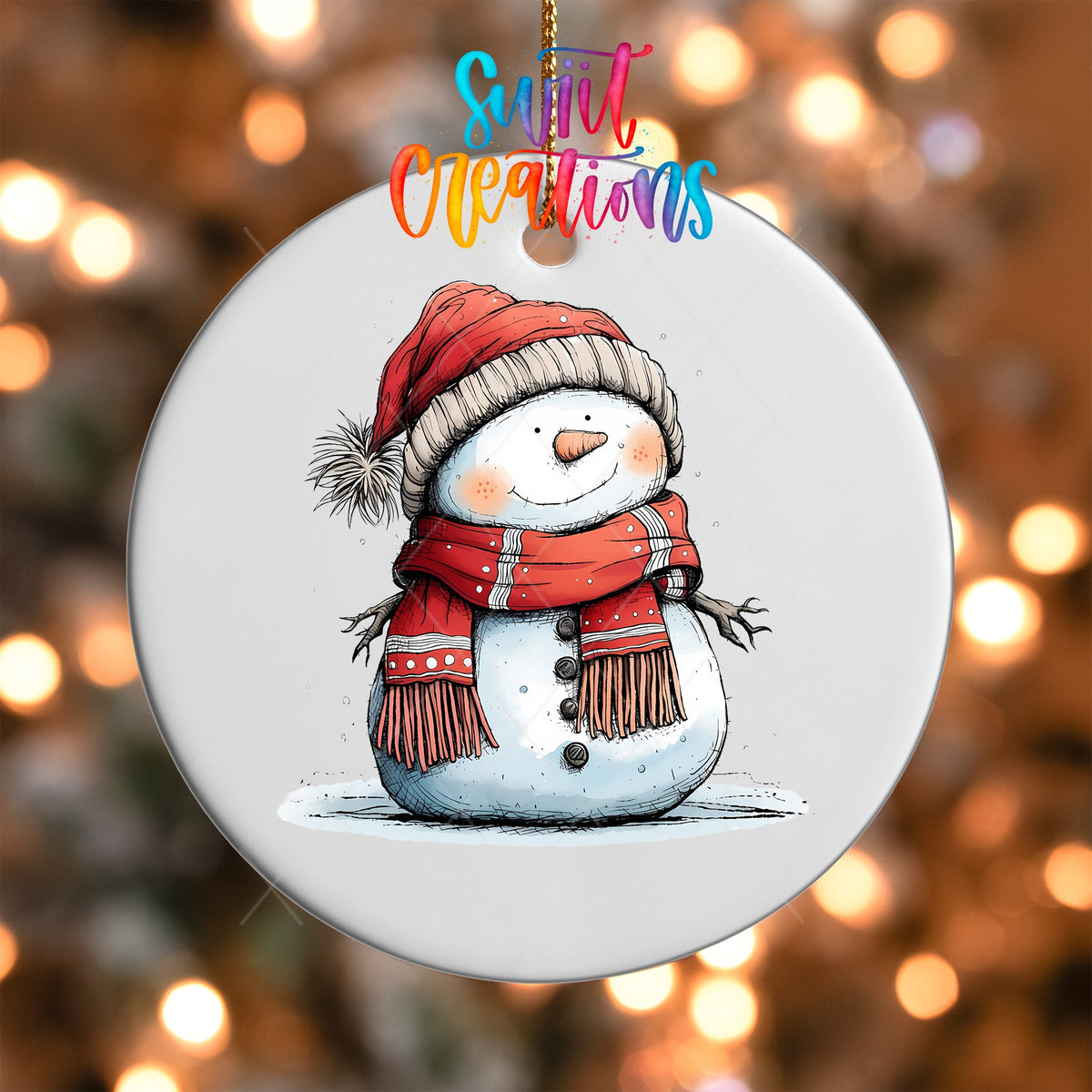 Snowman Christmas UV DTF Ornament Transfer | O-1294 - Swiit Creations