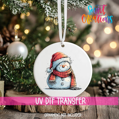 Snowman Christmas UV DTF Ornament Transfer | O-1295 - Swiit Creations
