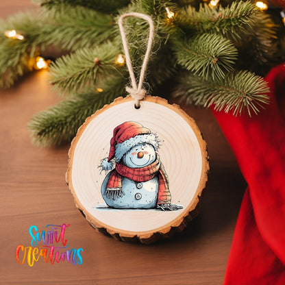 Snowman Christmas UV DTF Ornament Transfer | O-1295 - Swiit Creations