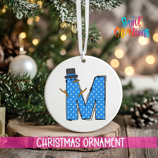 Snowman Personalized Christmas Ornament CFO08 - Swiit Creations