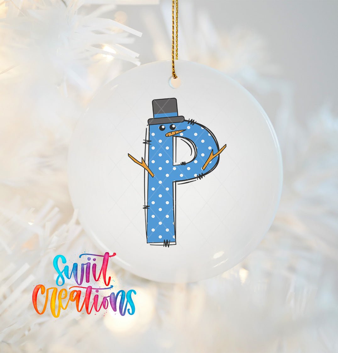 Snowman Personalized Christmas Ornament CFO08 - Swiit Creations