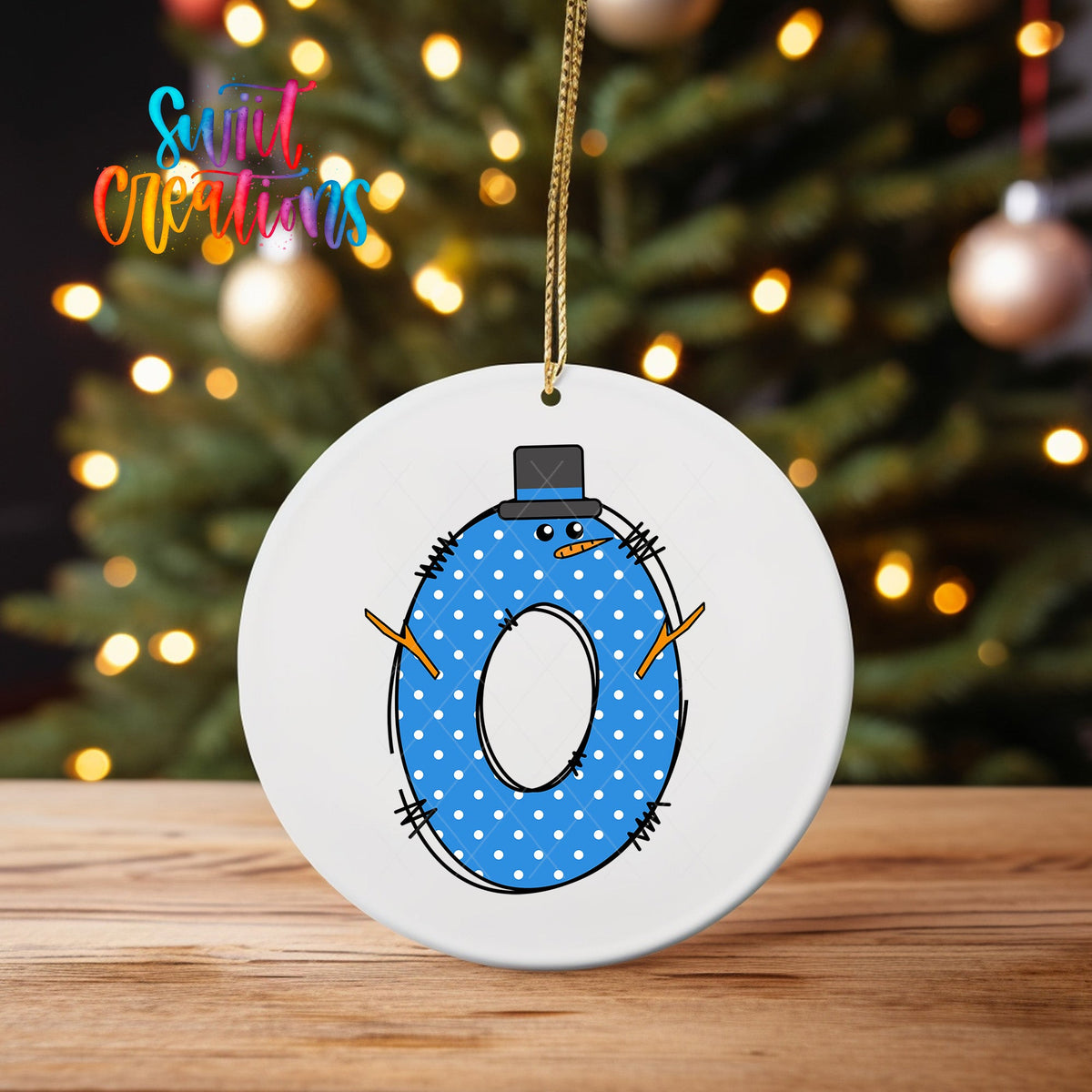 Snowman Personalized Christmas Ornament CFO08 - Swiit Creations