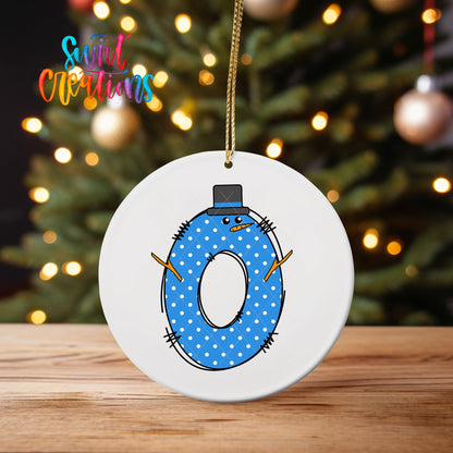 Snowman Personalized Christmas Ornament CFO08 - Swiit Creations
