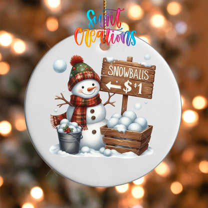 Snowman UV DTF Ornament Transfer | O-1194 - Swiit Creations