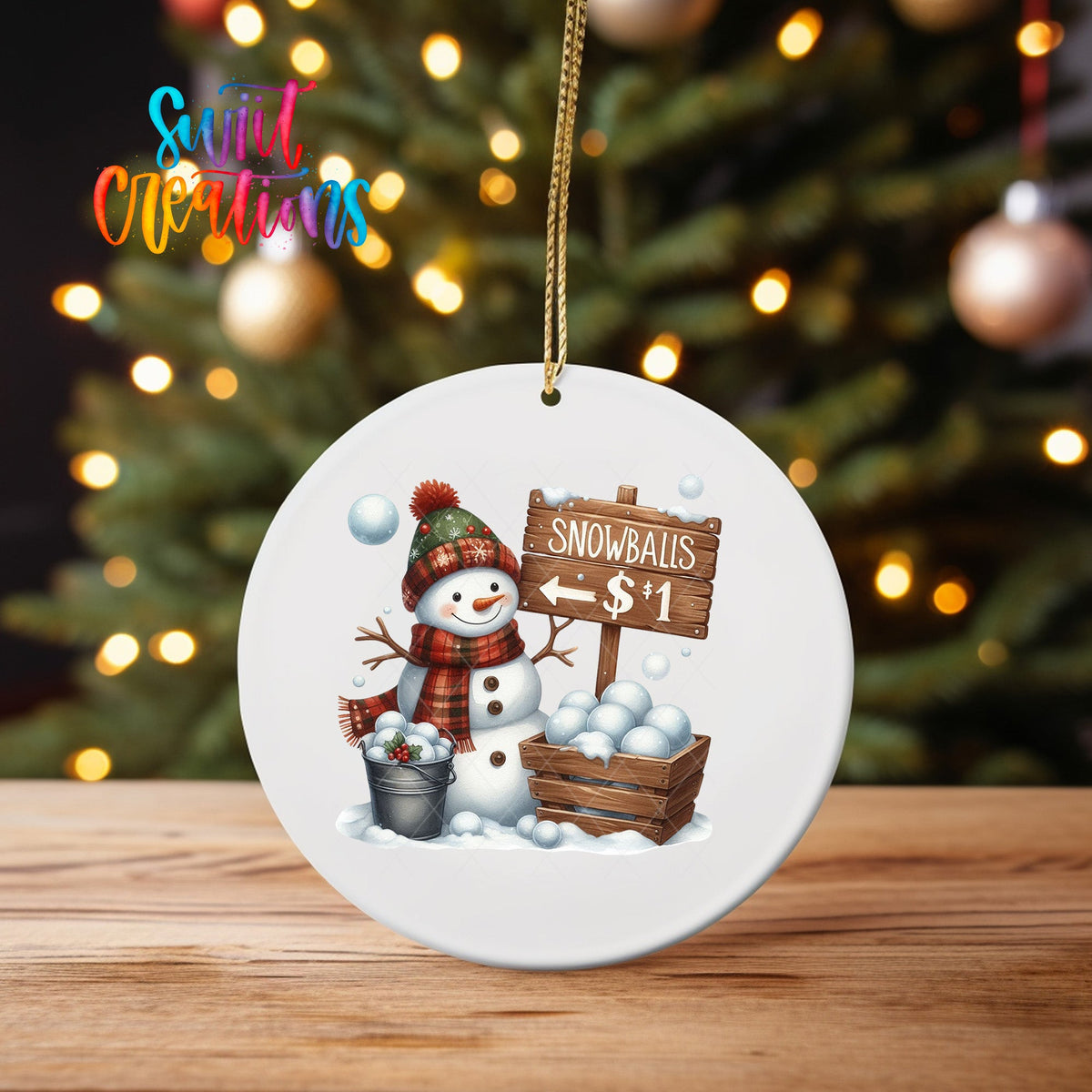Snowman UV DTF Ornament Transfer | O-1194 - Swiit Creations