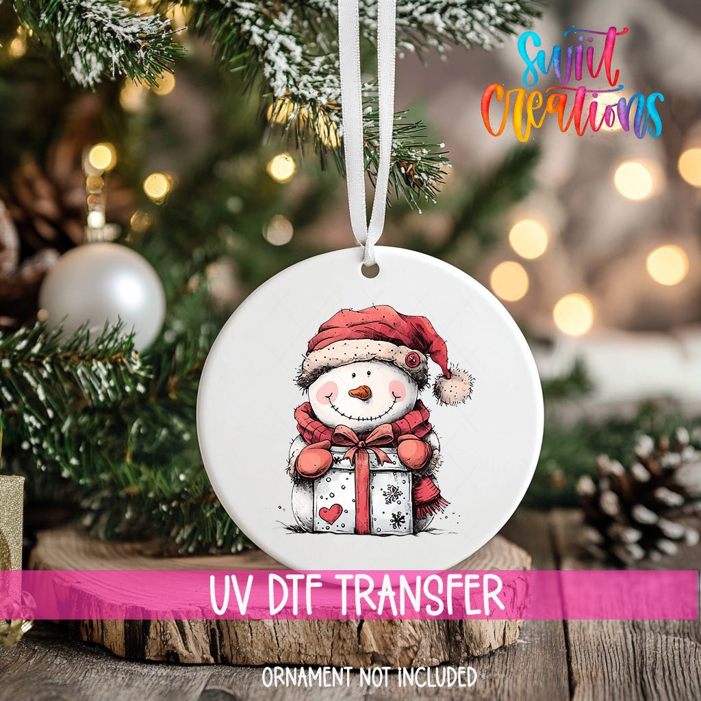 Snowman UV DTF Ornament Transfer | O-1279 - Swiit Creations