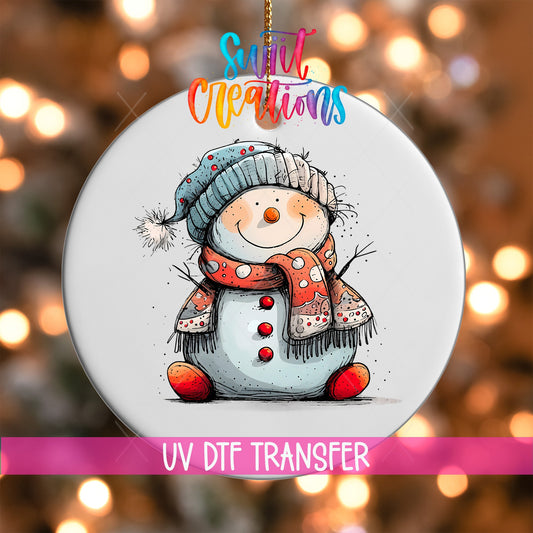 Snowman UV DTF Ornament Transfer | O-1285 - Swiit Creations