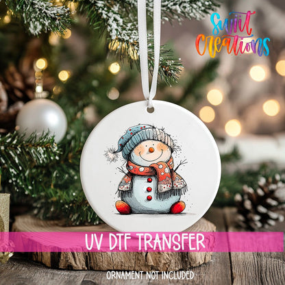 Snowman UV DTF Ornament Transfer | O-1285 - Swiit Creations