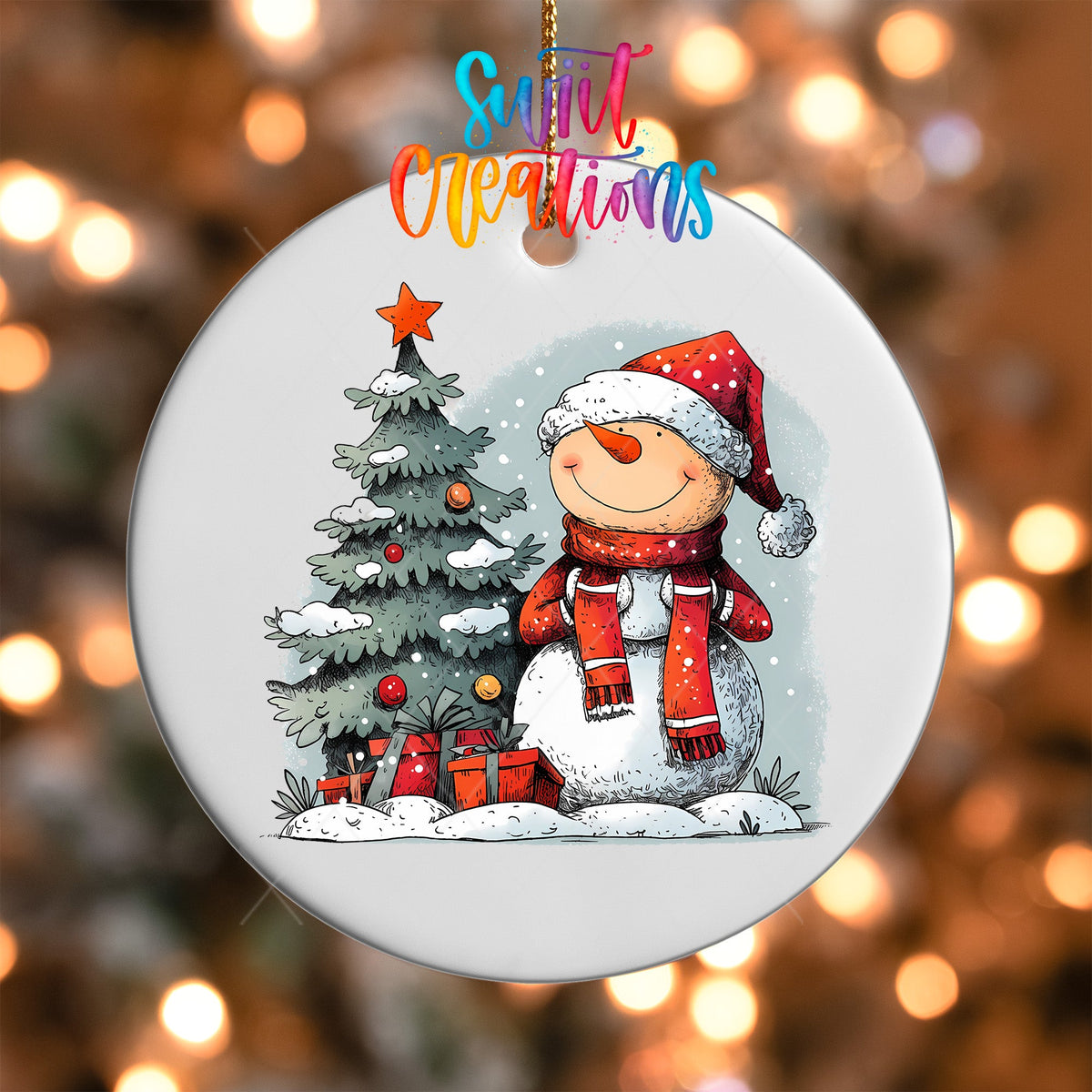 Snowman UV DTF Ornament Transfer | O-1288 - Swiit Creations