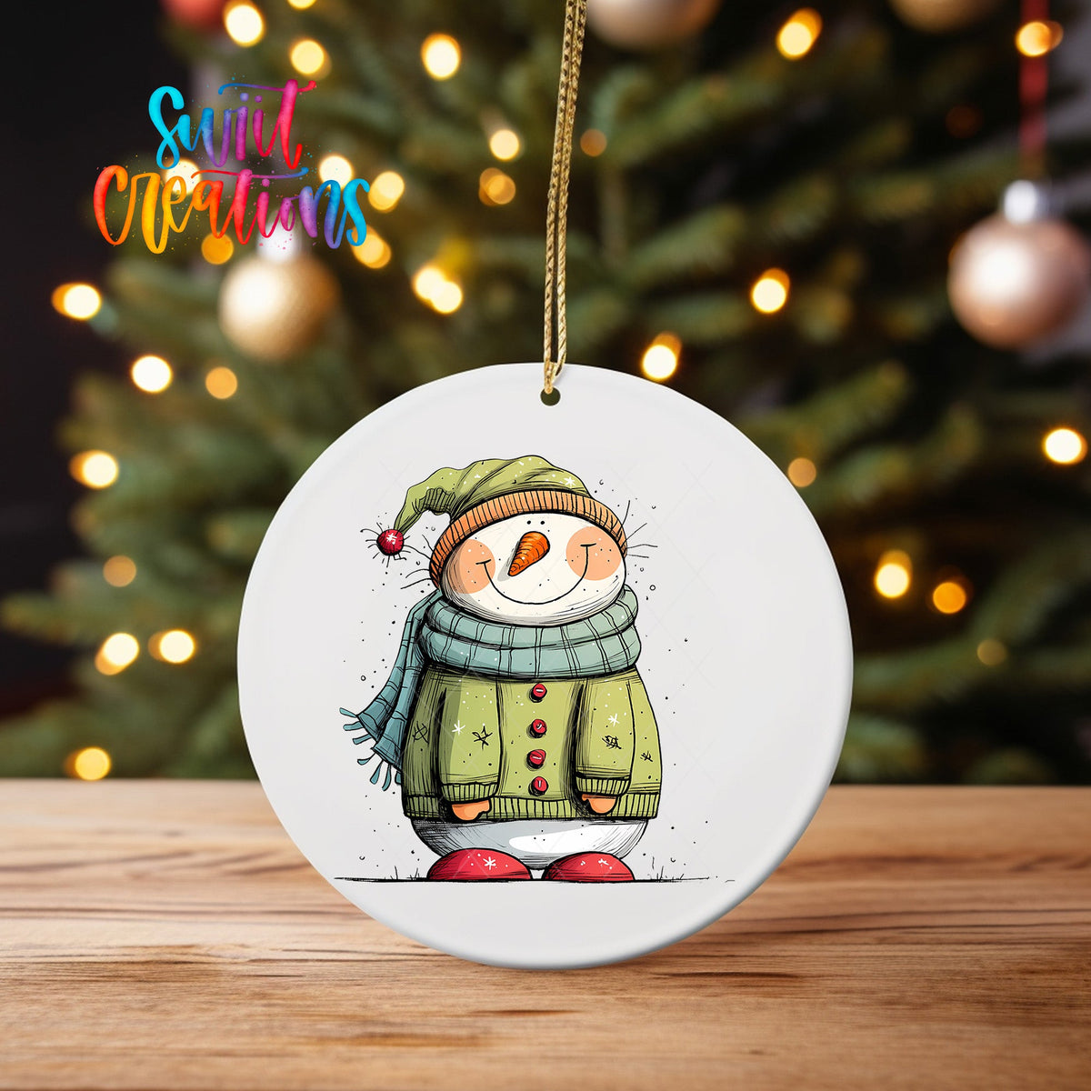 Snowman UV DTF Ornament Transfer | O-1290 - Swiit Creations