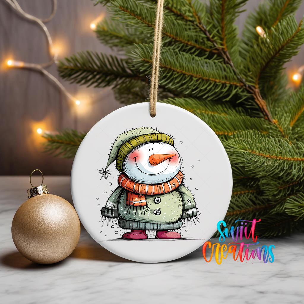 Snowman UV DTF Ornament Transfer | O-1292 - Swiit Creations